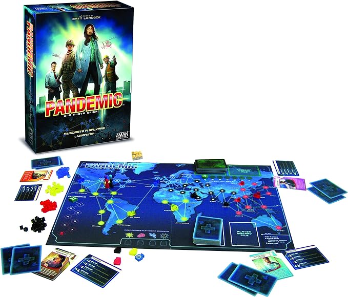 Asmodee - Pandemic - Gioco da Tavolo Collaborativo, 2-4 Giocatori, 10+ Anni, Edizione in Italiano