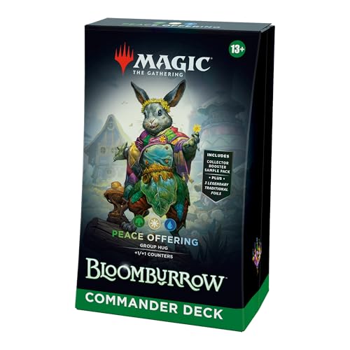 Mazzo Commander di Magic: The Gathering Bloomburrow - Offerta di Pace (mazzo da 100 carte, Collector Booster sample pack da 2 carte + accessori) (English Version)