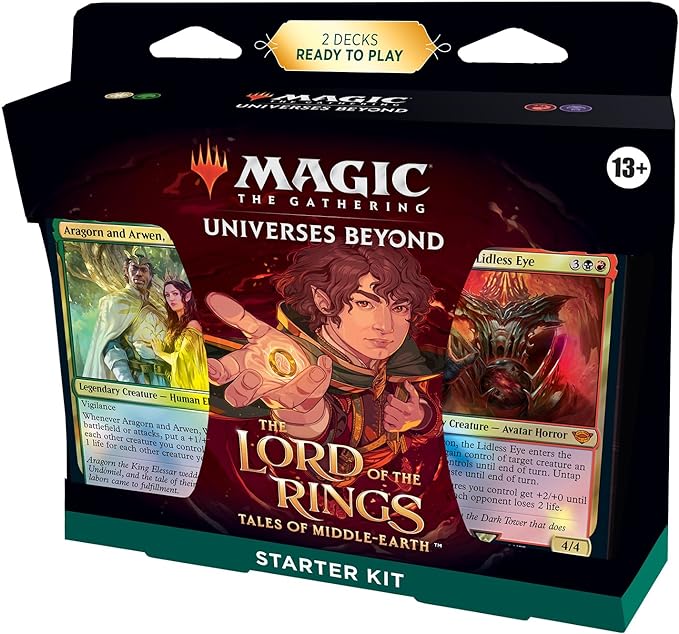 Magic:The Gathering Starter Kit Il Signore degli Anelli:Tales of Middle-earth: 2 mazzi pronti all'uso e 2 codici per giocare online (gioco di carte fantasy a due giocatori, età 13+) (Versione Inglese)