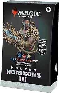 Mazzo Commander di Magic: The Gathering Orizzonti di Modern 3 - Creative Energy (mazzo da 100 carte, Collector Booster Sample Pack da 2 carte + accessori) (English Version)