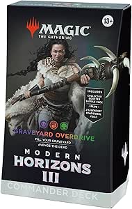 Mazzo Commander di Magic: The Gathering Orizzonti di Modern 3 - Graveyard Overdrive (mazzo da 100, Collector Booster Sample Pack da 2 carte e accessori) (English Version)