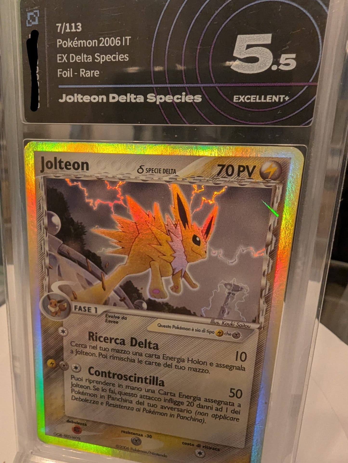 Jolteon EX Delta Species - Grad 5.5 Ai Grading