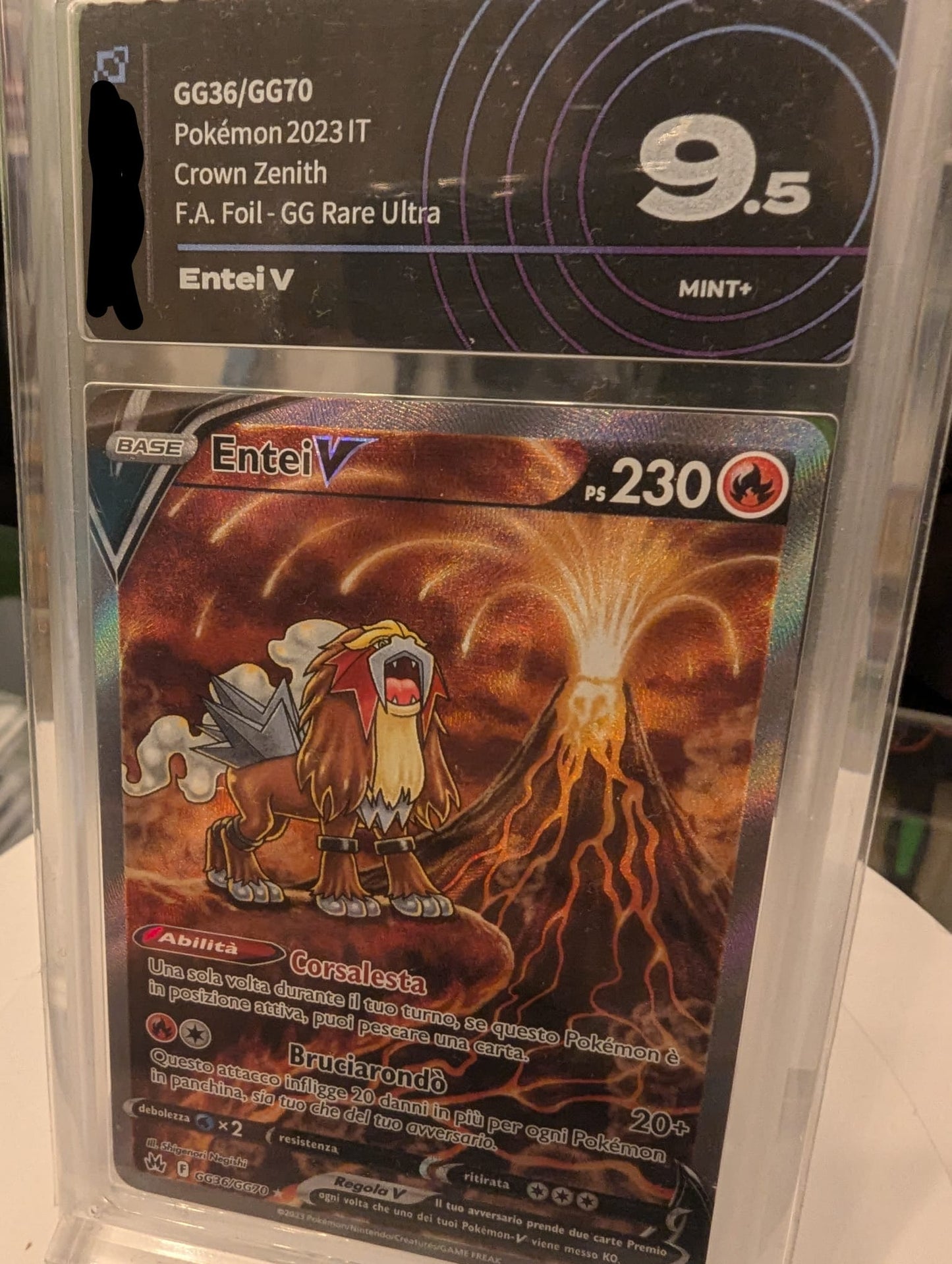 Entei V - Crown Zenith -Full Art Foil - Grad 9.5 Ai Grading