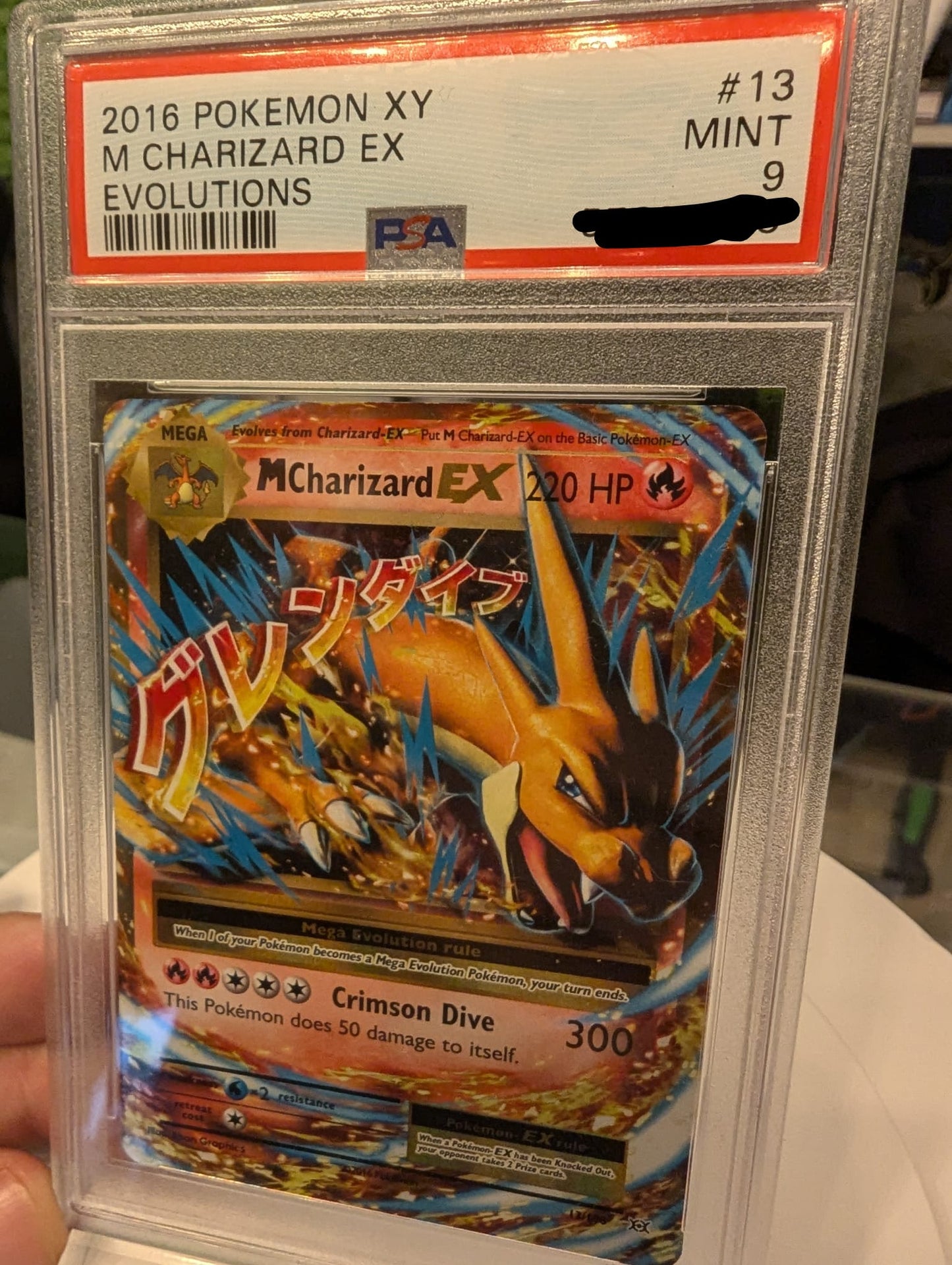 MCharizard Ex -Evolutions - Grad 9 Psa