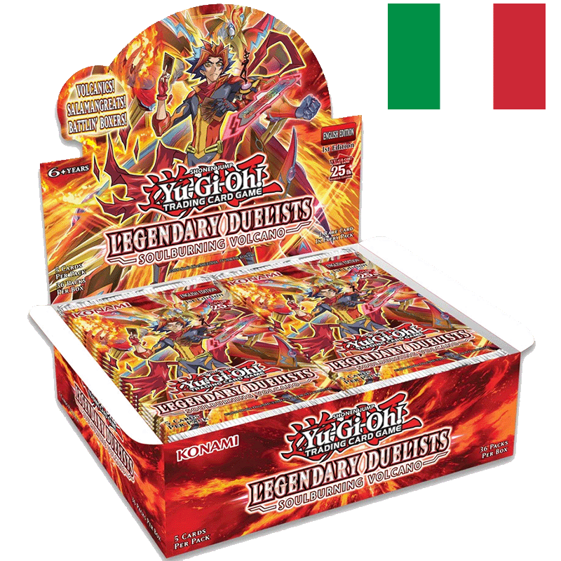 Yu-Gi-Oh Duellanti Leggendari Vulcano Brucianima – LEDU10 – 1a Edizione – Box da 36 buste ITALIANO