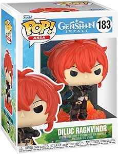 Funko Pop! Games: Genshin Impact - Diluc Ragnvindr - Pop! Asia - Figura in Vinile da Collezione - Idea Regalo - Merchandising Ufficiale - Giocattoli per Bambini e Adulti - Games Fans