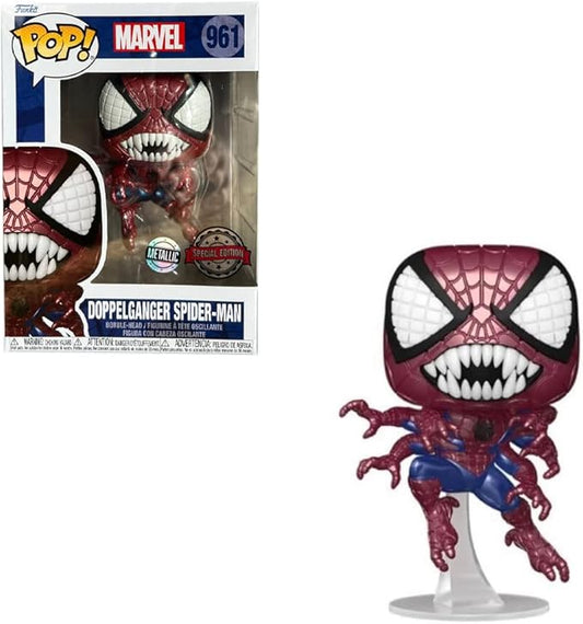 Funko Pop Marvel Spiderman Doppelganger #961 Metallic - Exclusive Special Edition, Multicolore