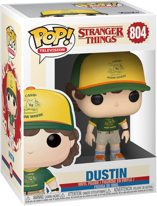 Funko Pop! Vinyl: Television: Stranger Things: Dustin Henderson - (At Camp) - AKA Senzadenti- Figura in Vinile da Collezione - Idea Regalo - Merchandising Ufficiale - TV Fans