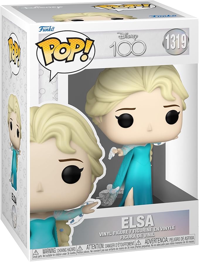 Funko Pop! Disney: Disney 100 - Elsa - Figura in Vinile da Collezione - Idea Regalo - Merchandising Ufficiale - Giocattoli per Bambini e Adulti - Movies Fans - Figura da Collezione e da Esposizione