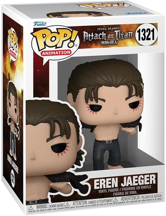 Funko Pop! Animation: AoT - Eren Jaeger Jeager - Attack On Titan - Figura in Vinile da Collezione - Idea Regalo - Merchandising Ufficiale - Giocattoli per Bambini e Adulti - Anime Fans