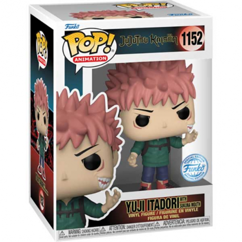 Funko Pop Animation 1152 - Yuji Itadori with Sukuna Mouth - Jujutsu Kaisen (Special Edition) Promo Protector Incluso!