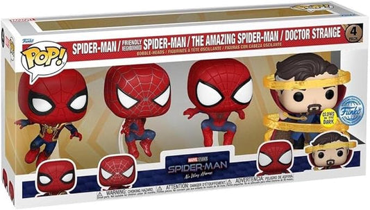 Funko Marvel pack 4 figurines POP! Movies Vinyl Spider-Man No way Home Glows in the Dark