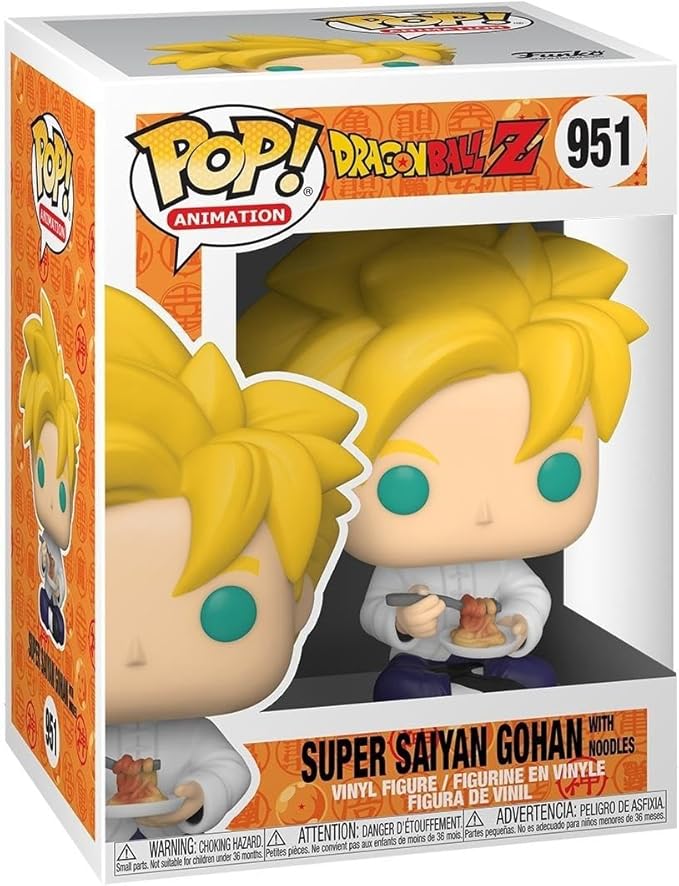 Funko Pop! Animation: DBZ S9- SS Gohan With Noodles - Dragon Ball - Figura in Vinile da Collezione - Idea Regalo - Merchandising Ufficiale - Giocattoli per Bambini e Adulti - Anime Fans