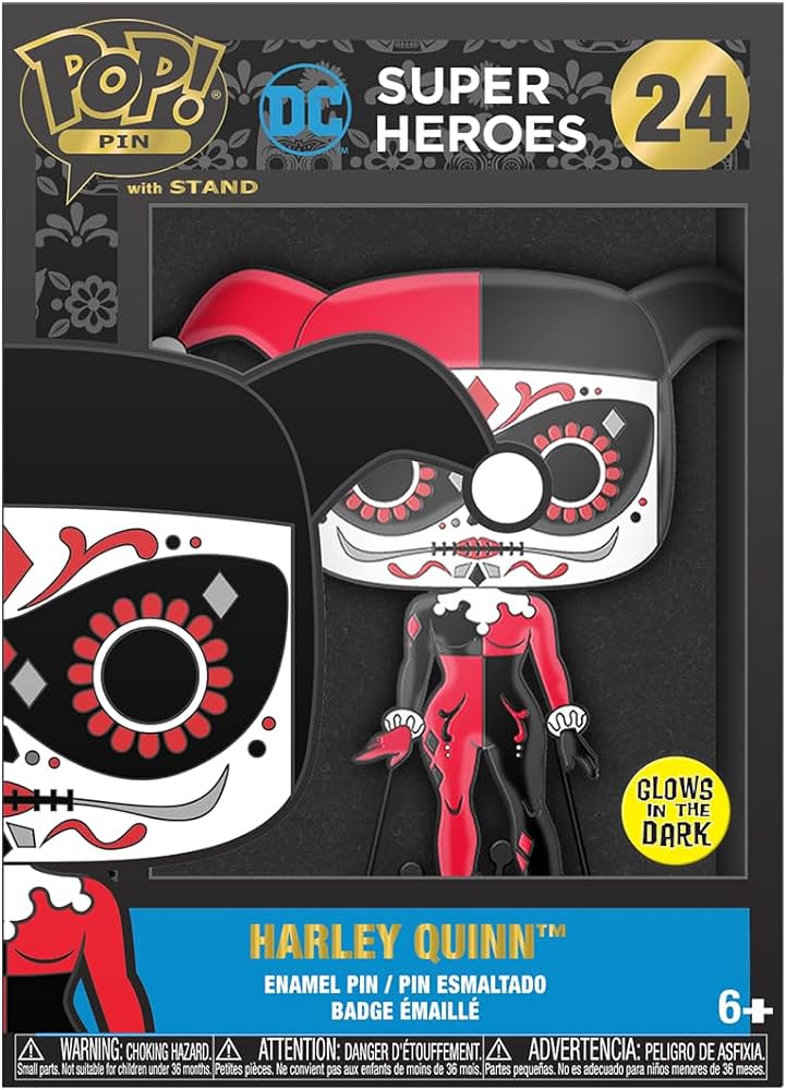 Funko Large Enamel Pin Dc Comics Dotd - Harleen Quinzel - Harley Quinn - DC Comics Enamel Pins - Cute Collectable Novelty Brooch - for Backpacks & Bags - Gift Idea - Comic Books Fans