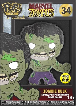 Funko Pop! Large Enamel Pin MARVEL: Zombie Hulk - Hulk - Marvel Zombies Spille Smaltate - Spilla da Collezione Carina - per gli Zaini & Borse - Idea Regalo - Merchandising Ufficiale