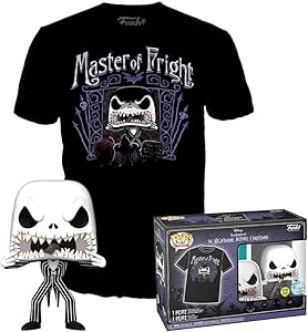 Funko Pop! & Tee: Disney - Jack Skellington - Medium - Disney: The Nightmare Before Christmas - T-Shirt, Maglietta Vestiti a Maniche Corte con Figura in Vinile da Collezione - Idea Regalo Giocattoli