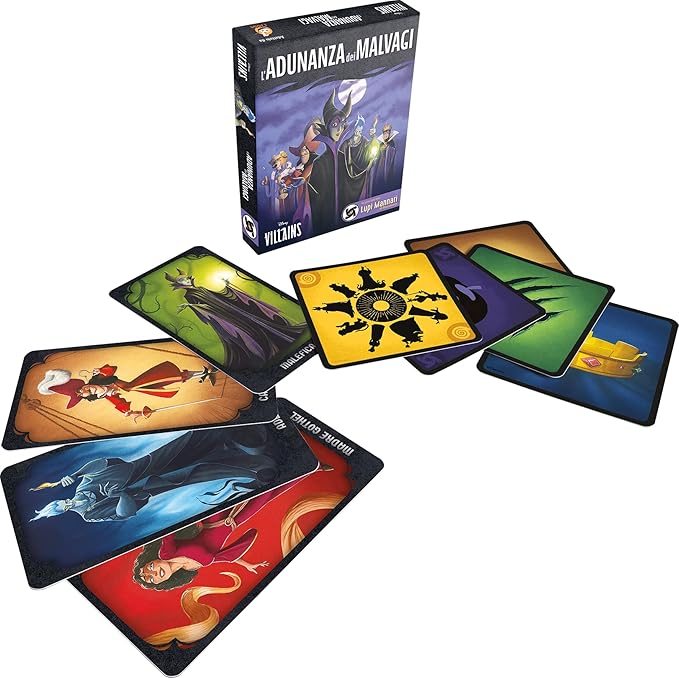 Asmodee, Disney Villains: L'Adunanza dei Malvagi, Gioco da Tavolo DI Bluff e Strategia, 6-12 Giocatori, 10+ Anni, Edizione in Italiano