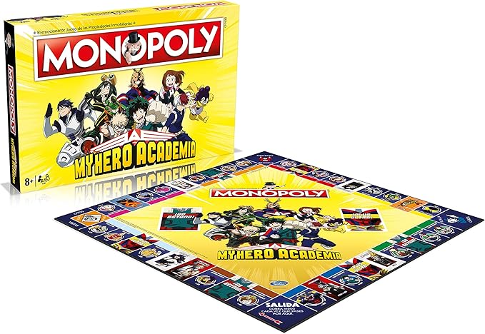 MONOPOLY Giochi da Tavolo - Edizione My Hero Academia: 2-6 Giocatori, Giochi per Bambini e Adulti, Perfetto Notti di Gioco, Dagli 8+ Anni