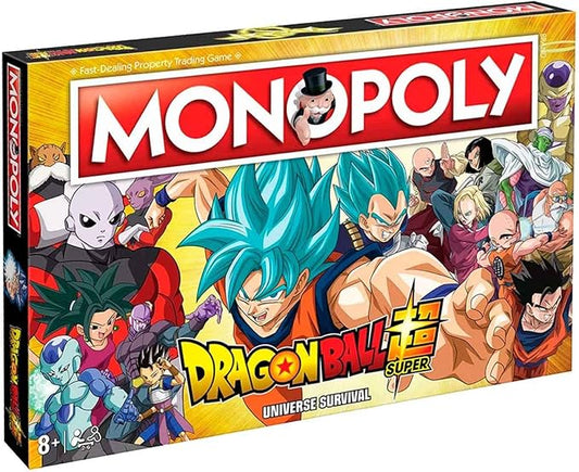 Monopoly Dragon Ball Super - Gioco da tavolo delle proprietà immobiliari, versione in spagnolo (lingua italiana non garantita)