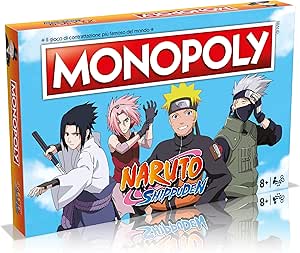 Winning Moves Monopoly Naruto - giochi da tavolo, giochi da tavolo adulti, giochi da tavolo bambini, giochi da tavolo per 2, da 2 a 6 persone, età 8+