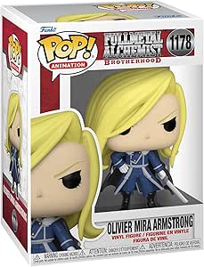 Funko Pop! Animation: FMA: B - Olivier Milla Armstrong A With Sword - Full Metal Alchemist - Figura in Vinile da Collezione - Idea Regalo - Merchandising Ufficiale - Giocattoli per Bambini e Adulti