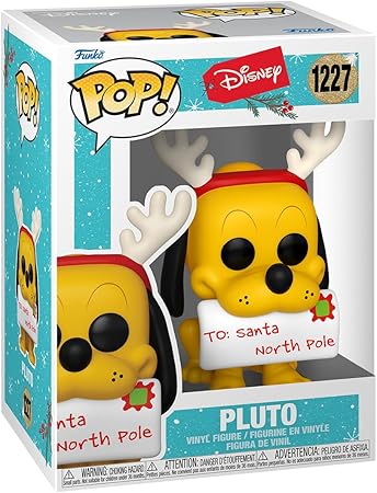 Funko Pop! Disney: Holiday - Pluto - Figura in Vinile da Collezione - Idea Regalo - Merchandising Ufficiale - Giocattoli per Bambini e Adulti - Figura da Collezione e da Esposizione