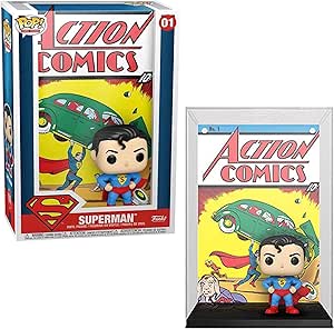 Funko Pop! Vinyl Cover: DC-Superman Action Comic - DC Comics- Figura in Vinile da Collezione - Idea Regalo - Merchandising Ufficiale - Giocattoli per Bambini e Adulti - Comic Books Fans