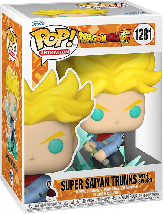 Funko Pop! Animation: DBS - Super Saiyan Trunks With Sword - Dragon Ball - Figura in Vinile da Collezione - Idea Regalo - Merchandising Ufficiale - Giocattoli per Bambini e Adulti - Anime Fans