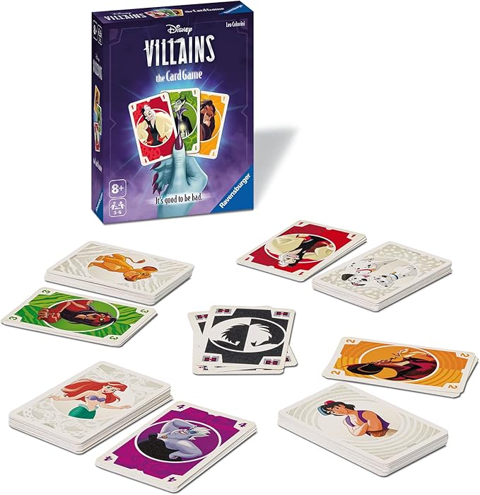 Ravensburger - Disney Villains The Card Game, Gioco di Carte per Tutta la Famiglia, 3-6 Giocatori, Idea Regalo per Bambini 8+ Anni